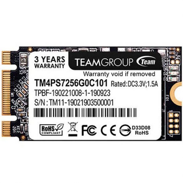 اس اس دی اینترنال تیم گروپ مدل TMPS7256G0C101 ظرفیت 256 گیگابایت