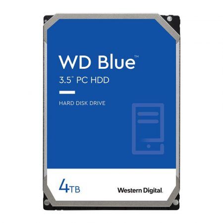 هارد دیسک اینترنال وسترن دیجیتال مدل BLUE فرم ظاهری 3.5 اینچ، سرعت چرخش 5400 دور بردقیقه ظرفیت 4 ترابایت