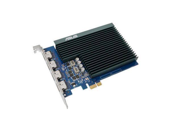 کارت گرافیک ایسوس مدل GT 730 4H SL 2GD5 2GB پردازنده گرافیکی NVIDIA GeForce نوع حافظه GDDR5 با پورت خروجی تصویر HDMI