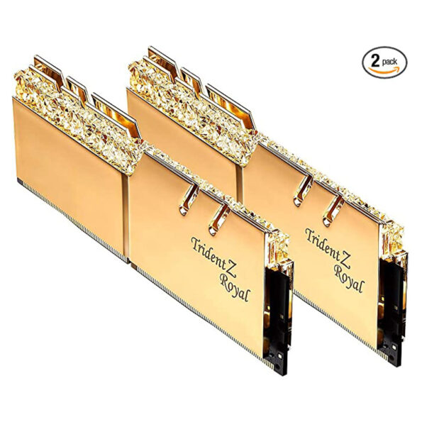 رم دسکتاپ DDR4 جی اسکیل سری Trident Z Royal RGB GOLD دو کاناله 3200 مگاهرتز CL16 ظرفیت 32 گیگابایت